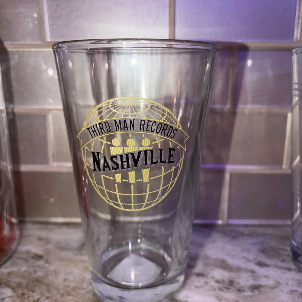 New Third Man Records Nashville Gold Logo Pint Glass